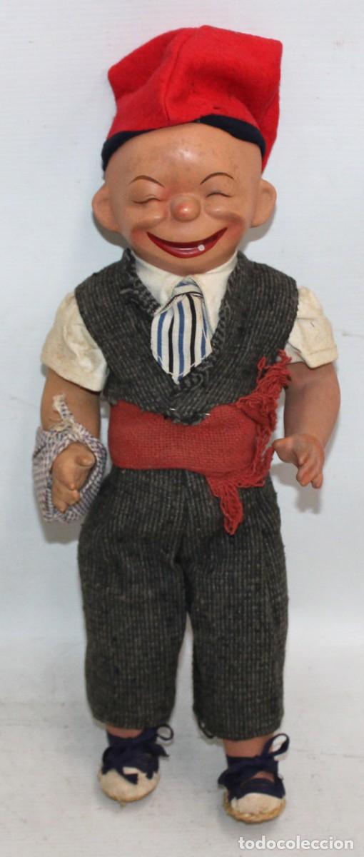Poup&eacute;e espagnole classique: MUY RARO MU&Ntilde;ECO EN PORCELANA (CARA) DE MEDIADOS DEL SIGLO XX. 34 CMS. ALTURA