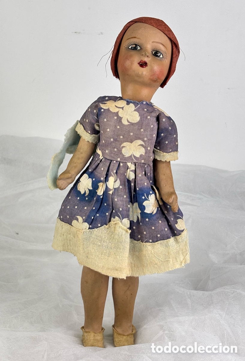 Mu&ntilde;eca espa&ntilde;ola clasica: MU&Ntilde;ECA DE PAPEL MACH&Eacute; - A&Ntilde;OS 20 - 33 CM