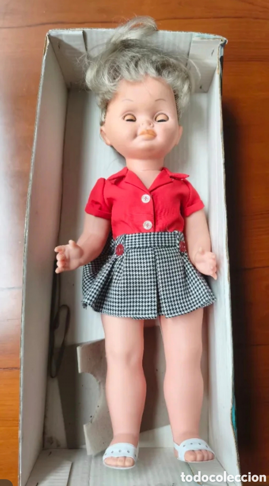 Mu&ntilde;eca espa&ntilde;ola clasica: Antigua Mu&ntilde;eca PIMPINELA de NOVO GAMA - A&ntilde;os 60 - Con Caja Original y Ropa Original