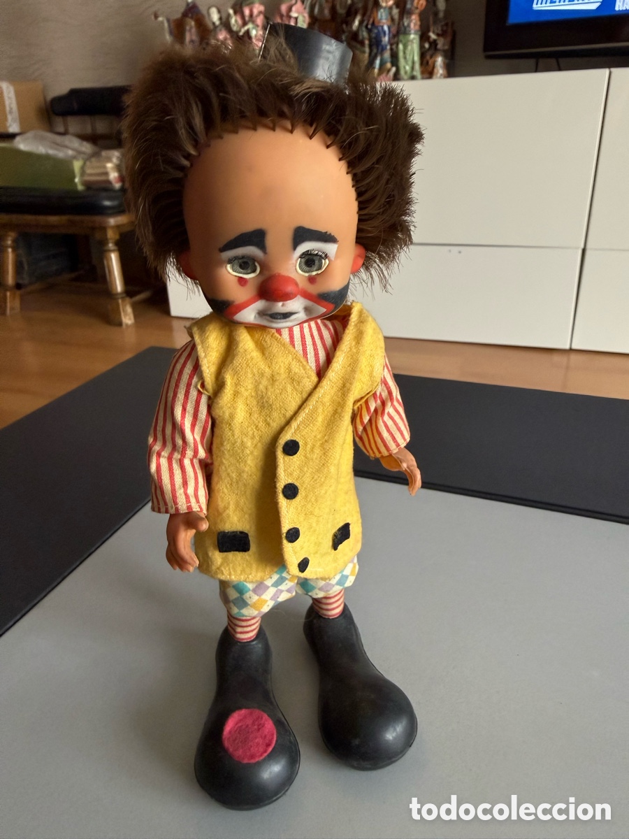 Mu&ntilde;eca espa&ntilde;ola clasica: Antiguo Mu&ntilde;eco. PAYASO. a&ntilde;os 60. 24 cm