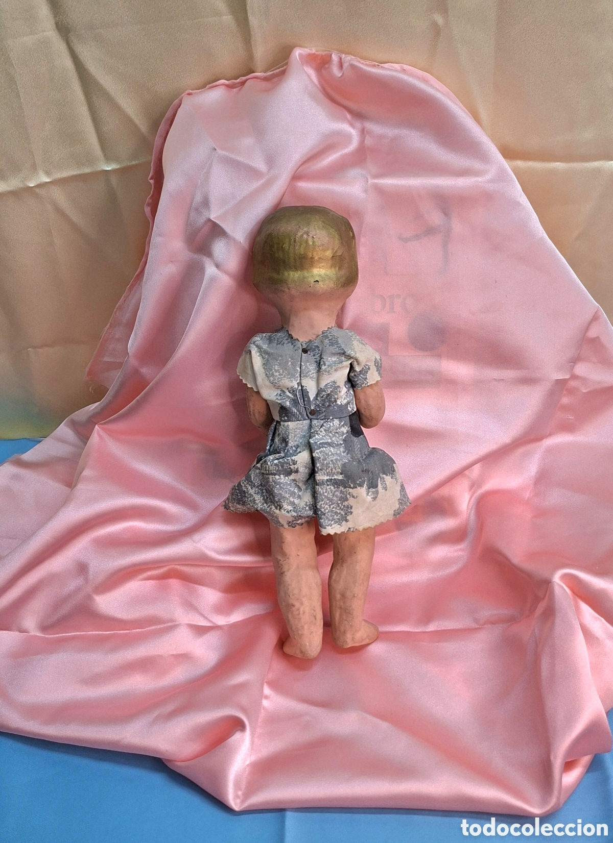 Mu&ntilde;eca espa&ntilde;ola clasica: Mu&ntilde;eca antigua de papel mach&eacute; - Foto 6