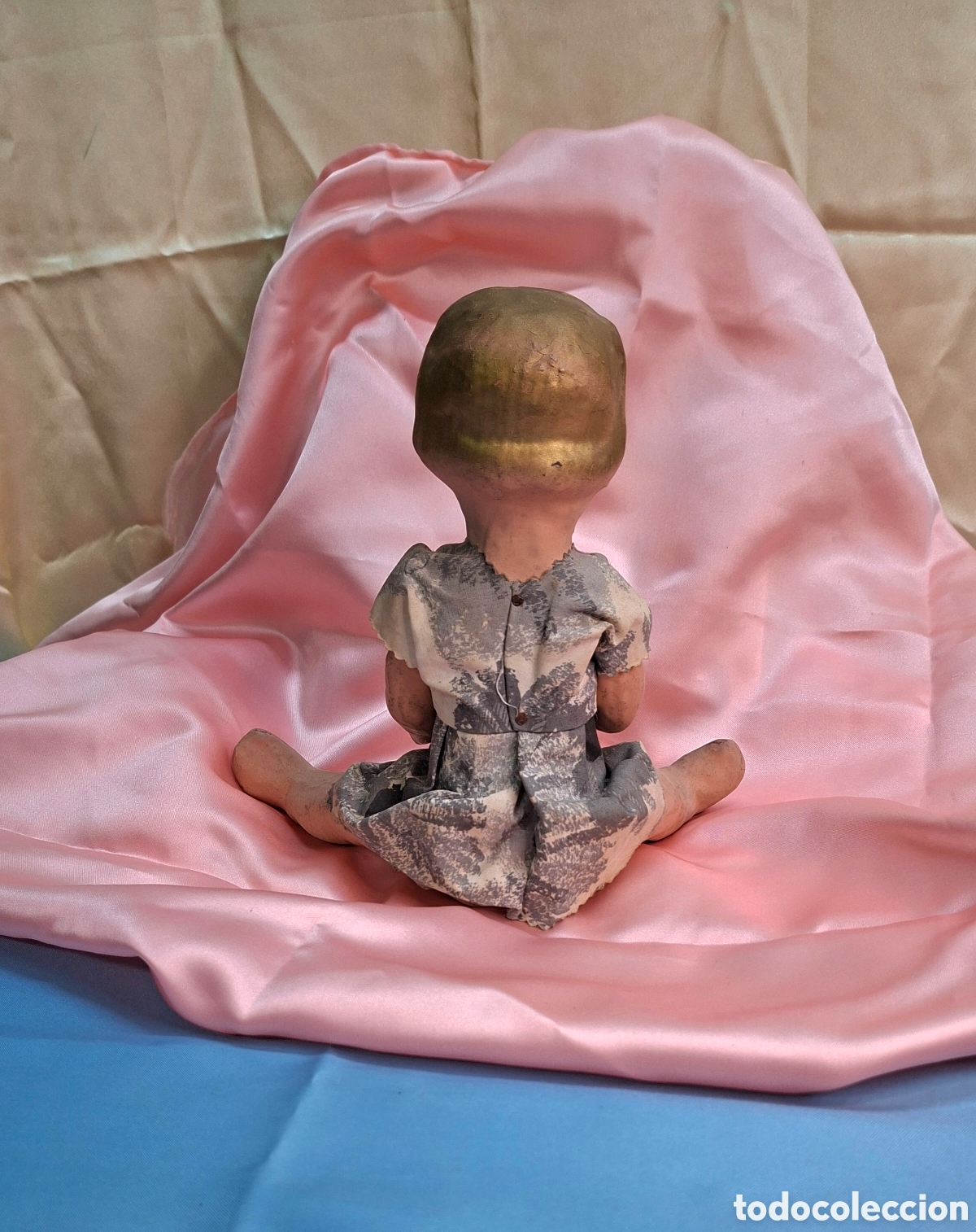 Mu&ntilde;eca espa&ntilde;ola clasica: Mu&ntilde;eca antigua de papel mach&eacute; - Foto 9