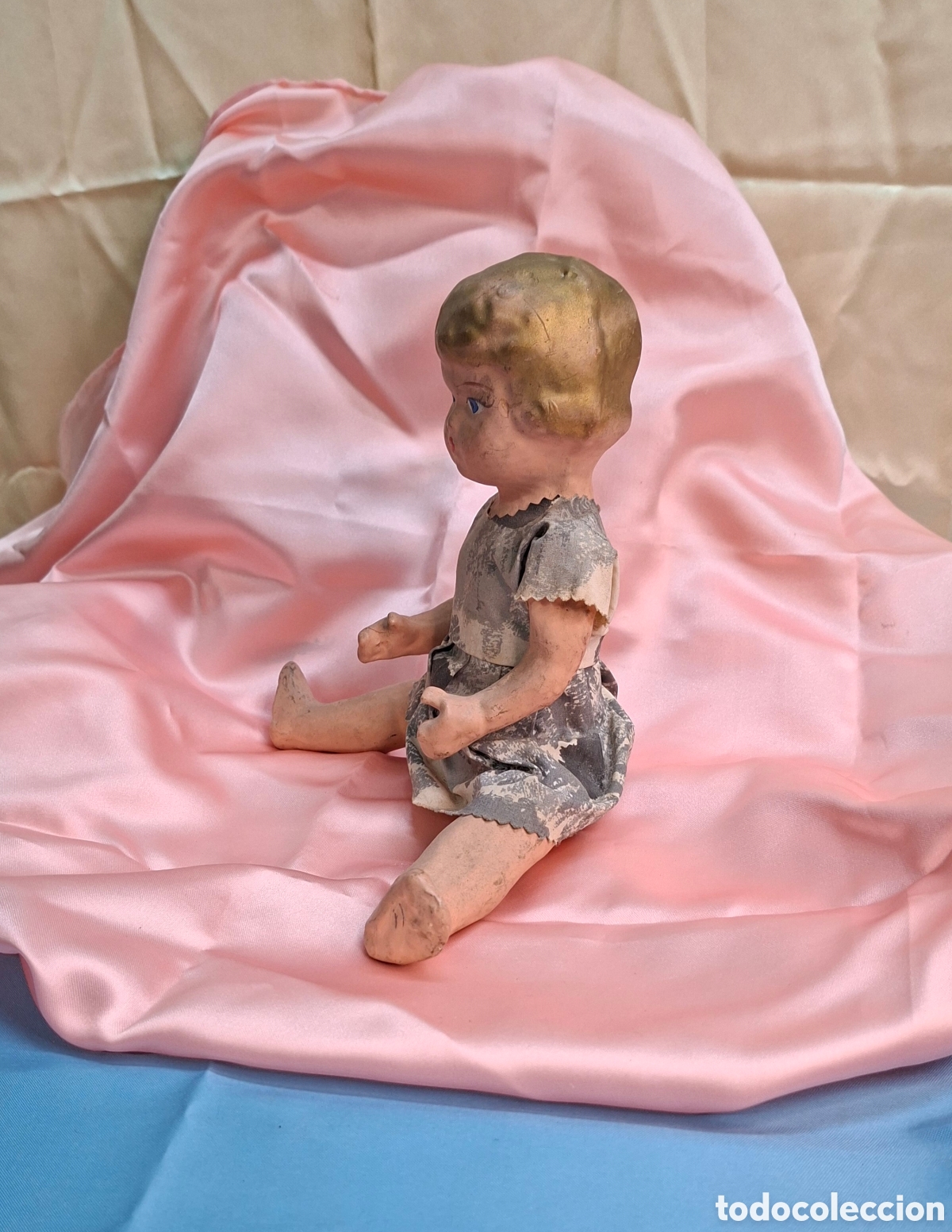 Mu&ntilde;eca espa&ntilde;ola clasica: Mu&ntilde;eca antigua de papel mach&eacute; - Foto 12