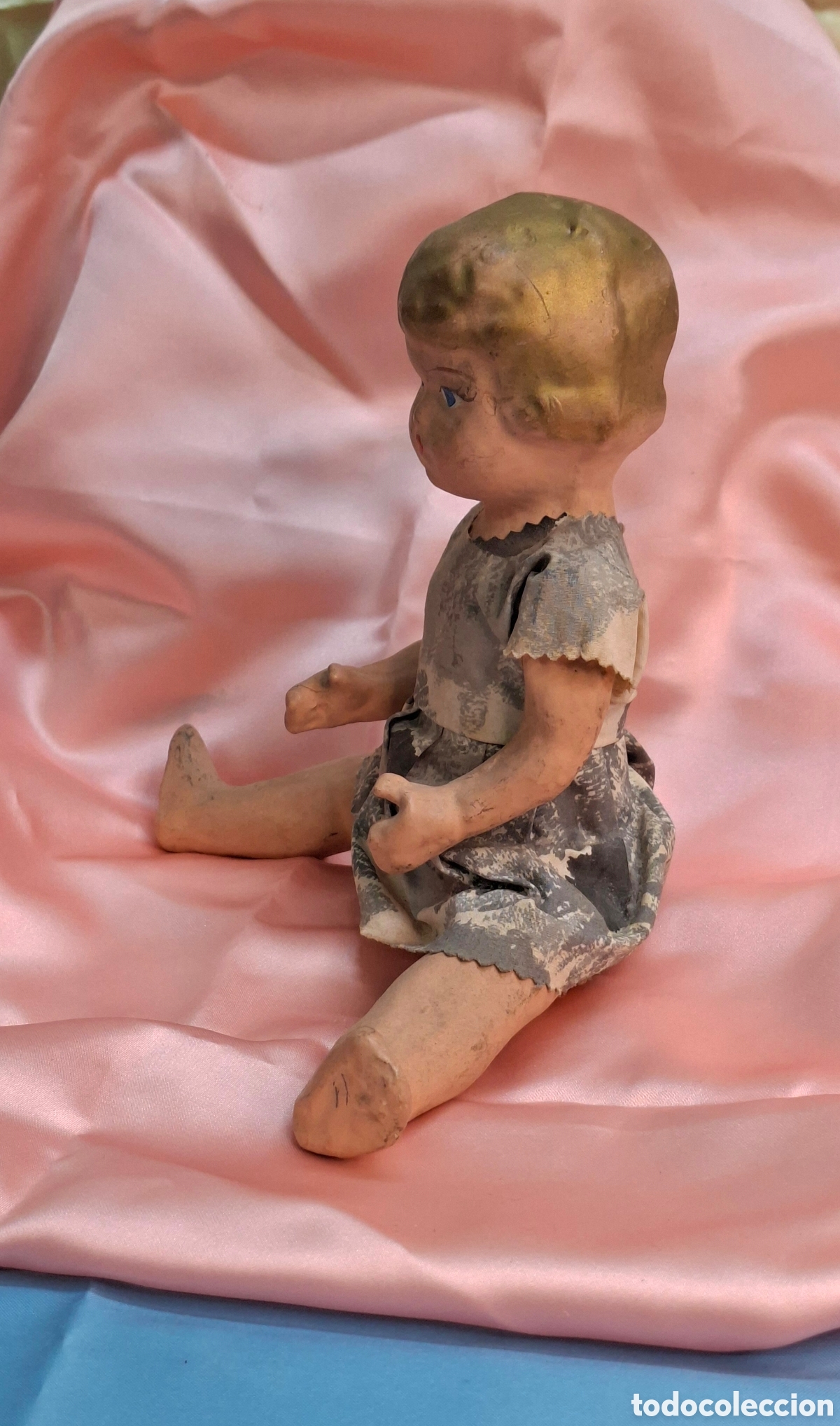 Mu&ntilde;eca espa&ntilde;ola clasica: Mu&ntilde;eca antigua de papel mach&eacute; - Foto 14