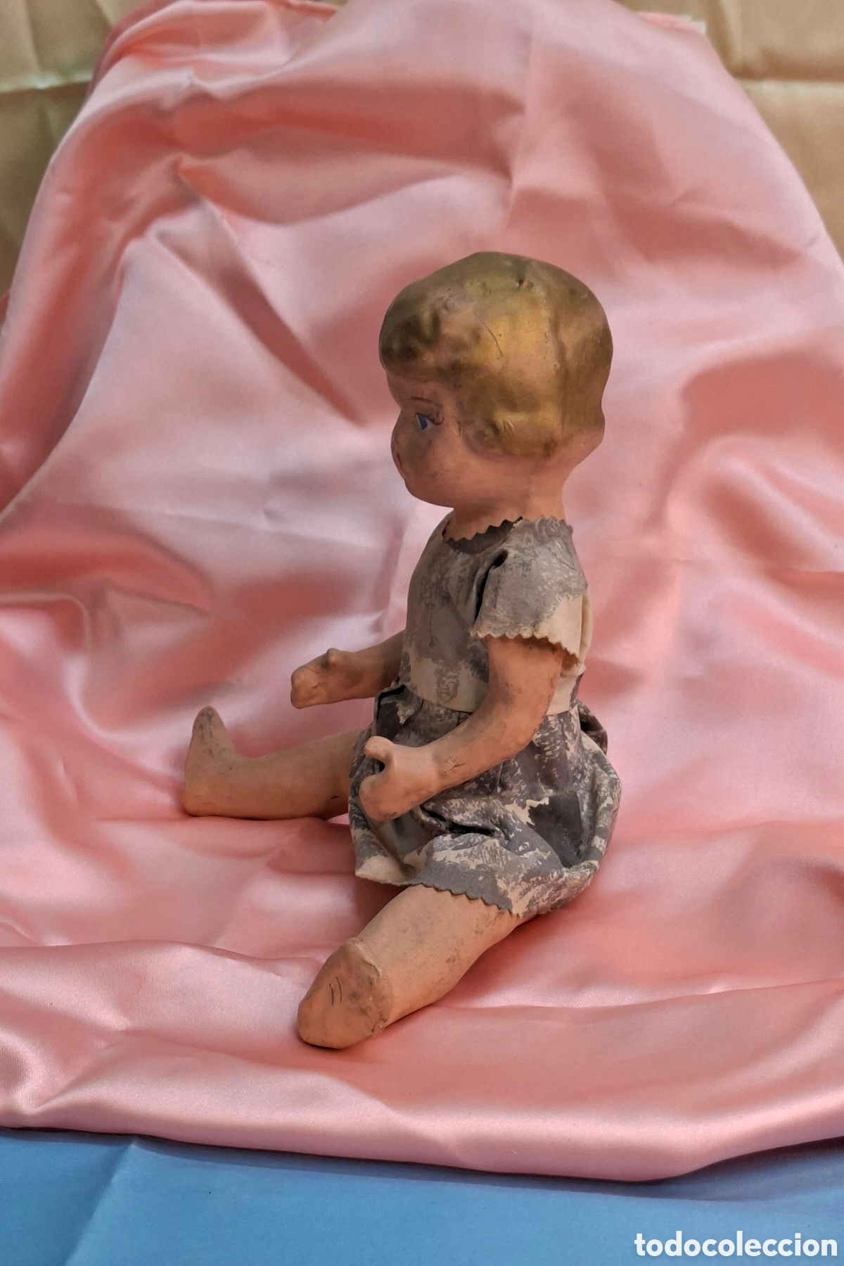 Mu&ntilde;eca espa&ntilde;ola clasica: Mu&ntilde;eca antigua de papel mach&eacute; - Foto 15