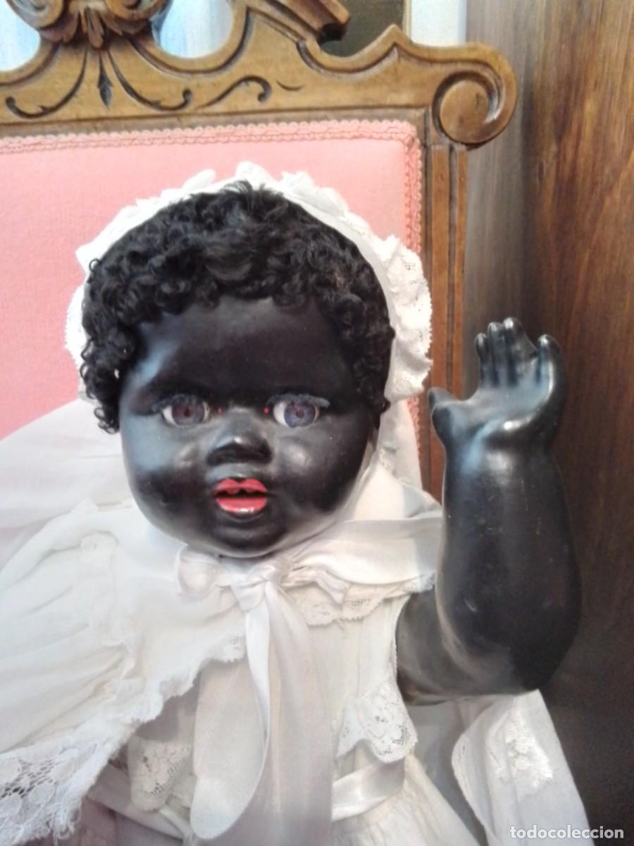 Mu&ntilde;eca espa&ntilde;ola clasica: Mu&ntilde;eca negrita composicion a&ntilde;os 40. 59 cm