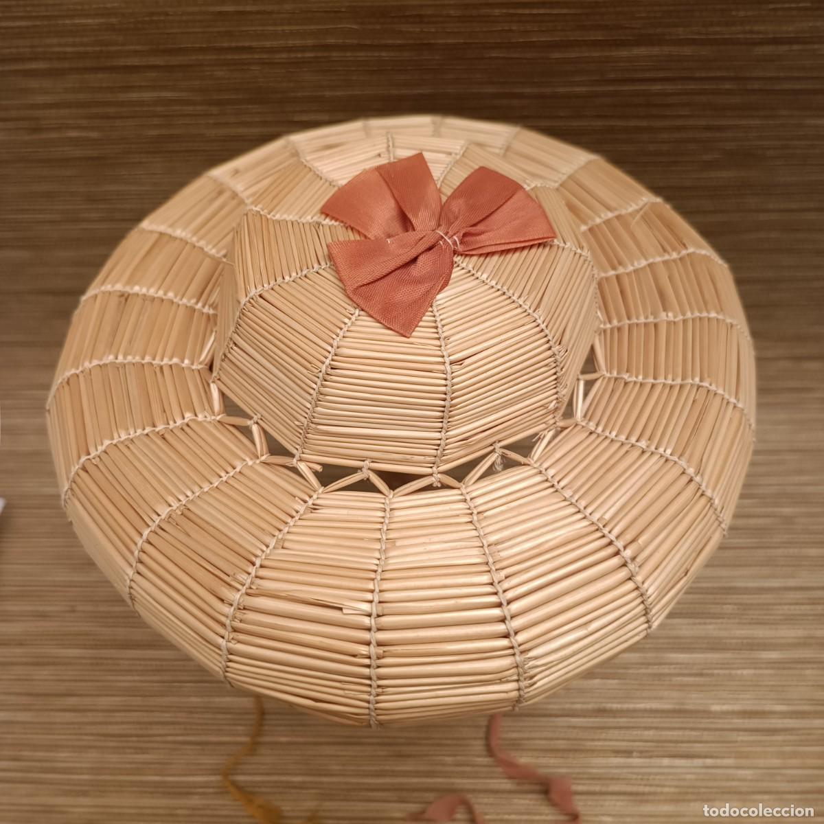 Mu&ntilde;eca espa&ntilde;ola clasica: CHICHONERA- GORRO DE PAJA PARA MU&Ntilde;ECO A&Ntilde;OS 40-50