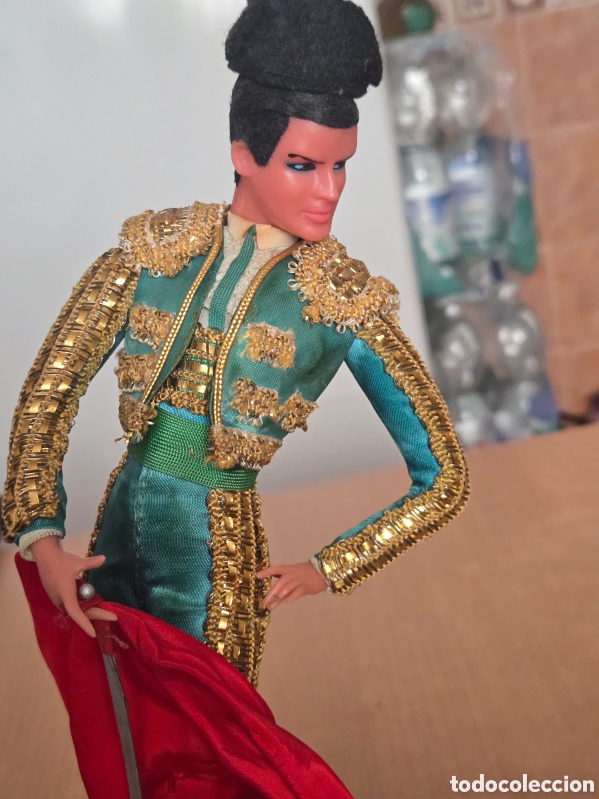Mu&ntilde;eca espa&ntilde;ola clasica: Gran mu&ntilde;eco torero Mar&iacute;n con toro - Foto 2