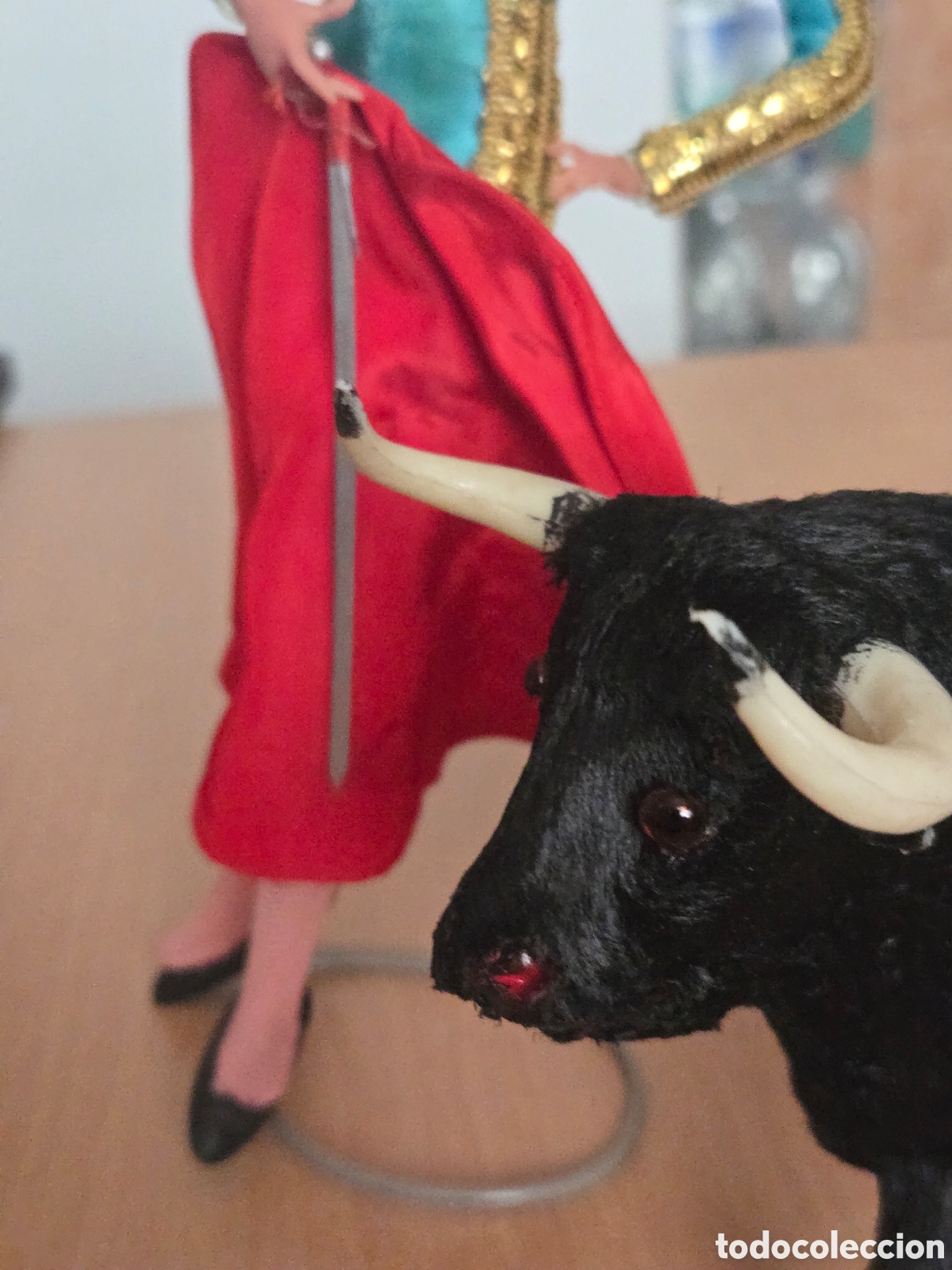 Mu&ntilde;eca espa&ntilde;ola clasica: Gran mu&ntilde;eco torero Mar&iacute;n con toro - Foto 3
