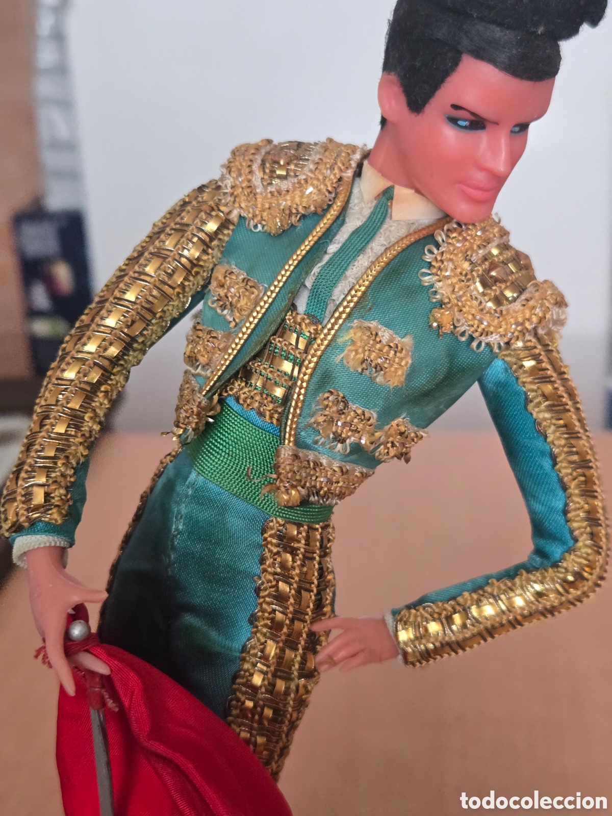 Mu&ntilde;eca espa&ntilde;ola clasica: Gran mu&ntilde;eco torero Mar&iacute;n con toro - Foto 4