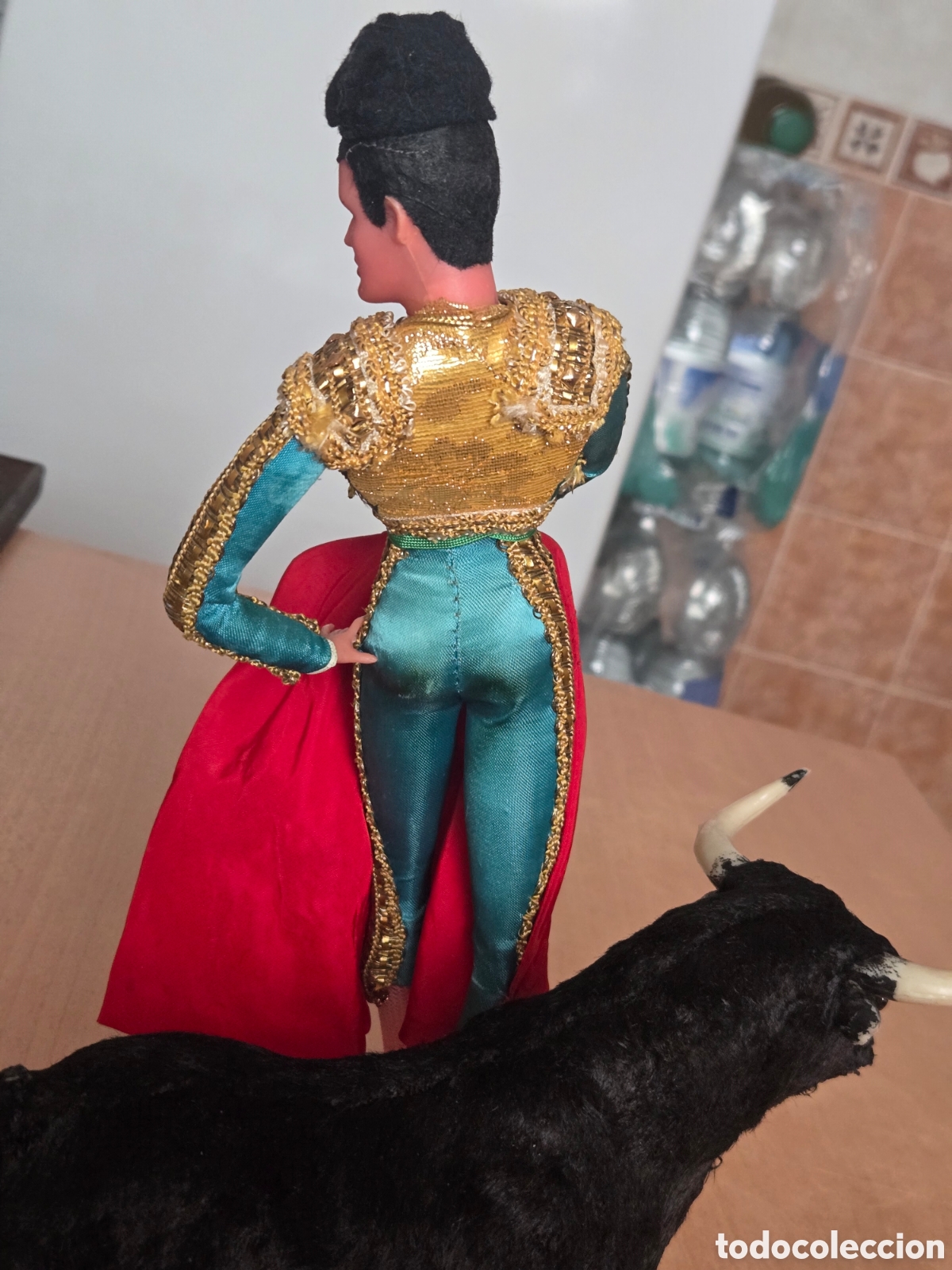 Mu&ntilde;eca espa&ntilde;ola clasica: Gran mu&ntilde;eco torero Mar&iacute;n con toro - Foto 8
