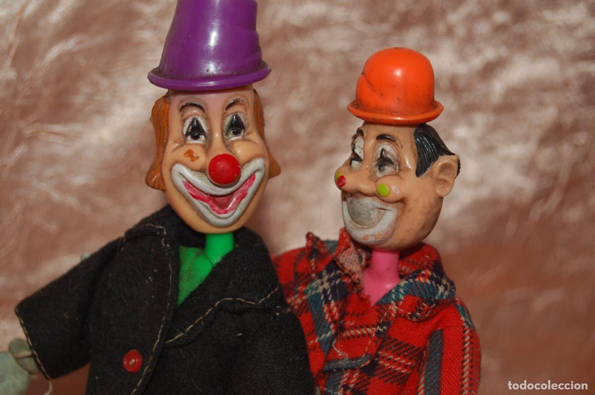 Mu&ntilde;eca espa&ntilde;ola clasica: pareja de payasos antiguos a&ntilde;os 60