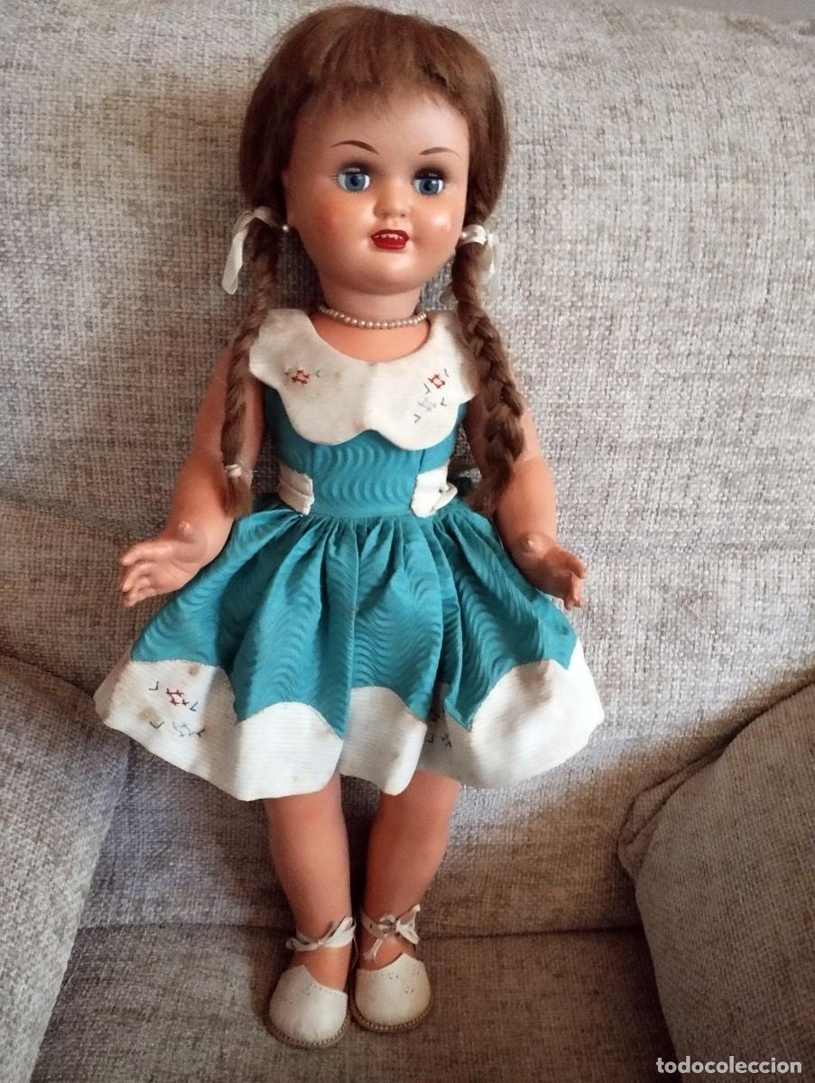 Mu&ntilde;eca espa&ntilde;ola clasica: Mu&ntilde;eca carton Piedra antigua Teresin o Maricela. Epoca Mariquita Perez, Gisela...TODA DE ORIGEN