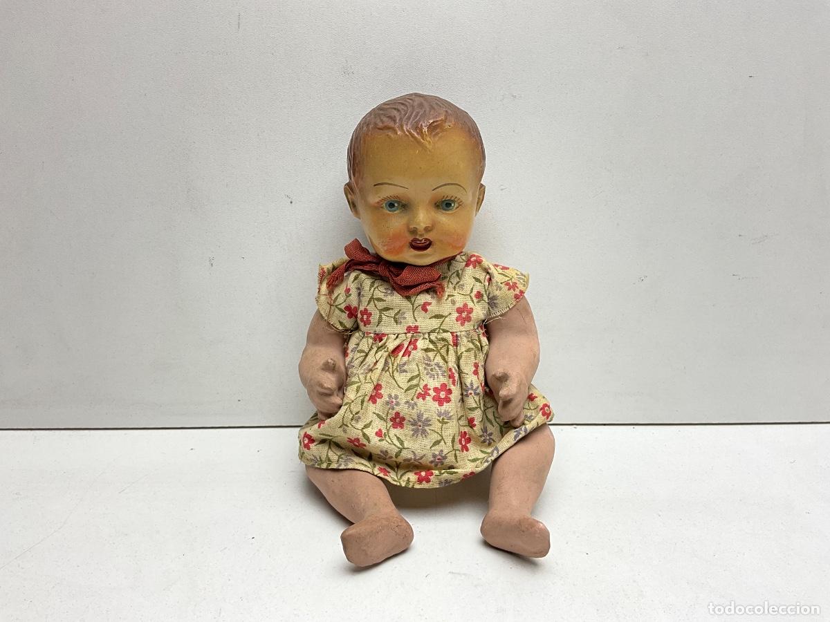 Mu&ntilde;eca espa&ntilde;ola clasica: PEQUE&Ntilde;O BEB&Eacute; ANTIGUO DE TERRACOTA - A&Ntilde;OS 50-60