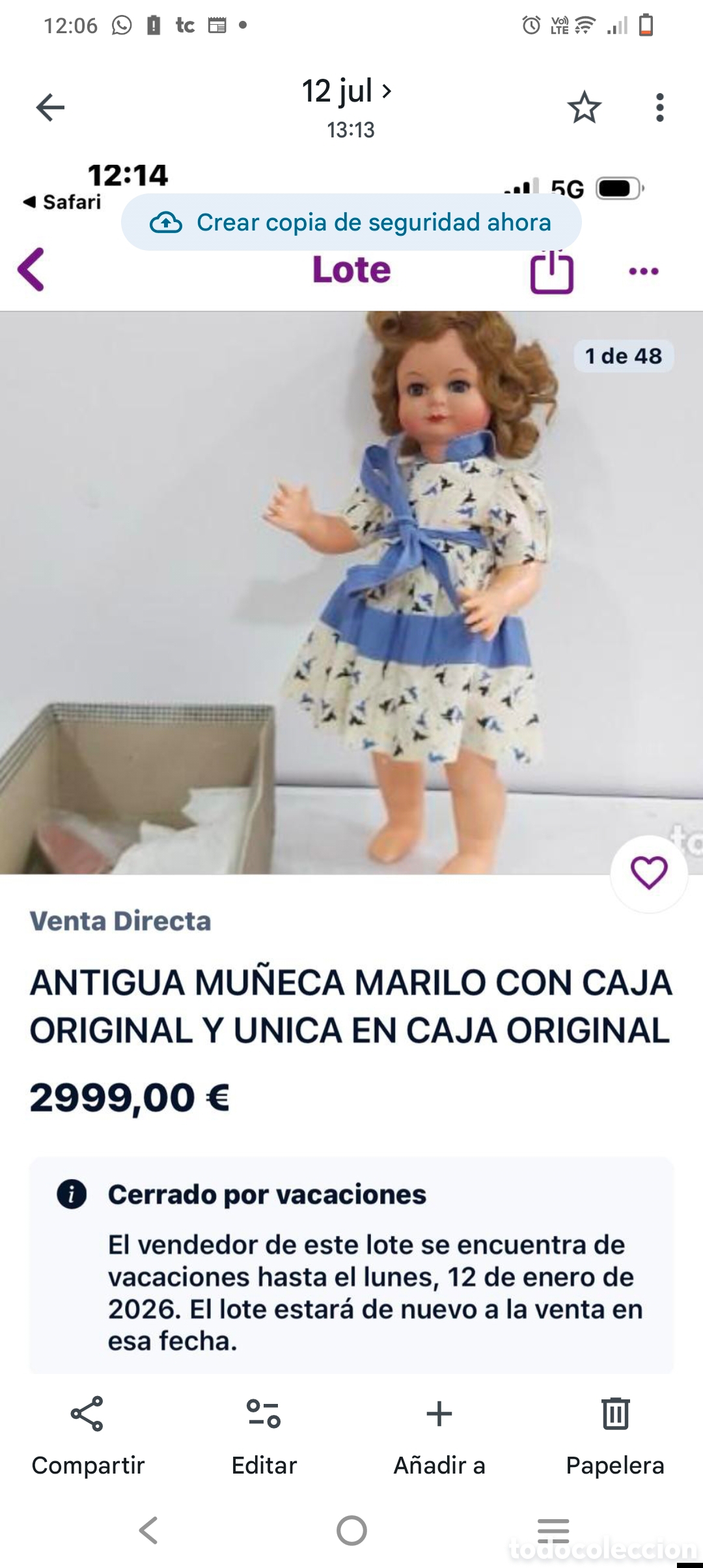 Mu&ntilde;eca espa&ntilde;ola clasica: MU&Ntilde;ECA antigua MARILO - Foto 17