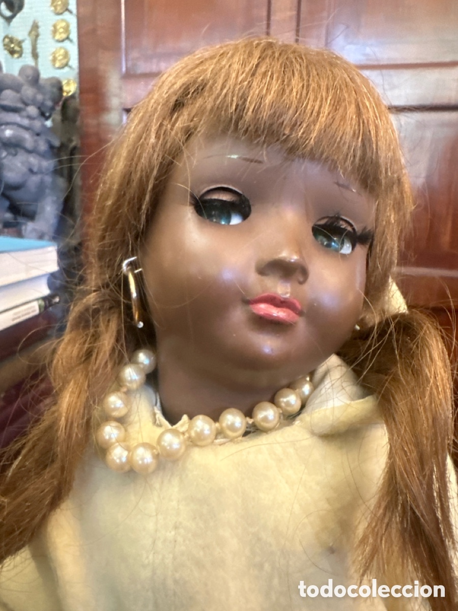 Mu&ntilde;eca espa&ntilde;ola clasica: MU&Ntilde;ECA ARTICULADA JO-SA. CELULOIDE OJOS DURMIENTES ESPA&Ntilde;A. MUY RARA A&Ntilde;OS 50
