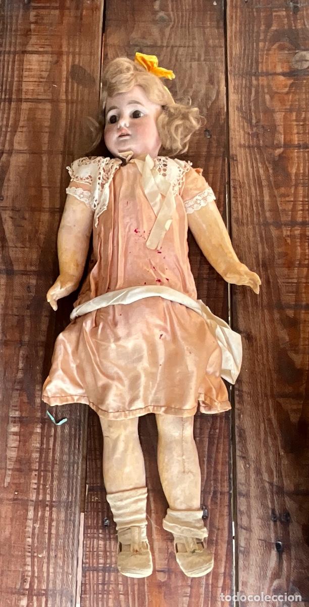 Mu&ntilde;eca espa&ntilde;ola clasica: ANTIGUA MU&Ntilde;ECA - CABEZA CON MARCA CC/2-CON CAJA ORIGINAL-NECESITA LIMPIEZA Y RESTAURACION
