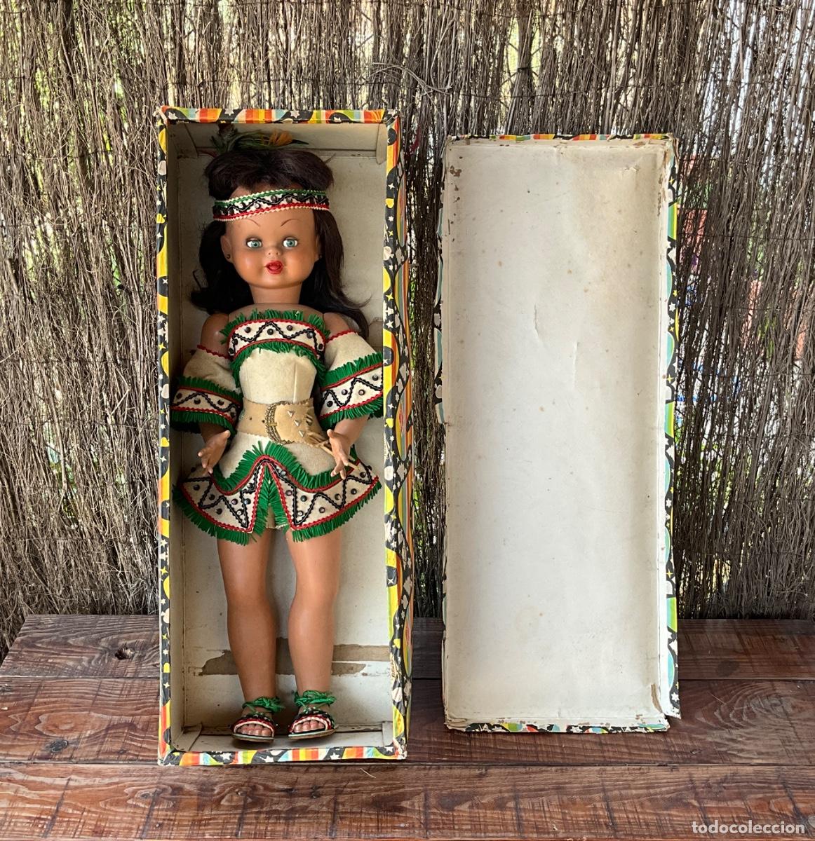 Mu&ntilde;eca espa&ntilde;ola clasica: ANTIGUA MU&Ntilde;ECA GUENDOLINA - GUENDALINA DE FAMOSA A&Ntilde;OS 50/60 - CAJA ORIGINAL-NECESITA LIMPIEZA