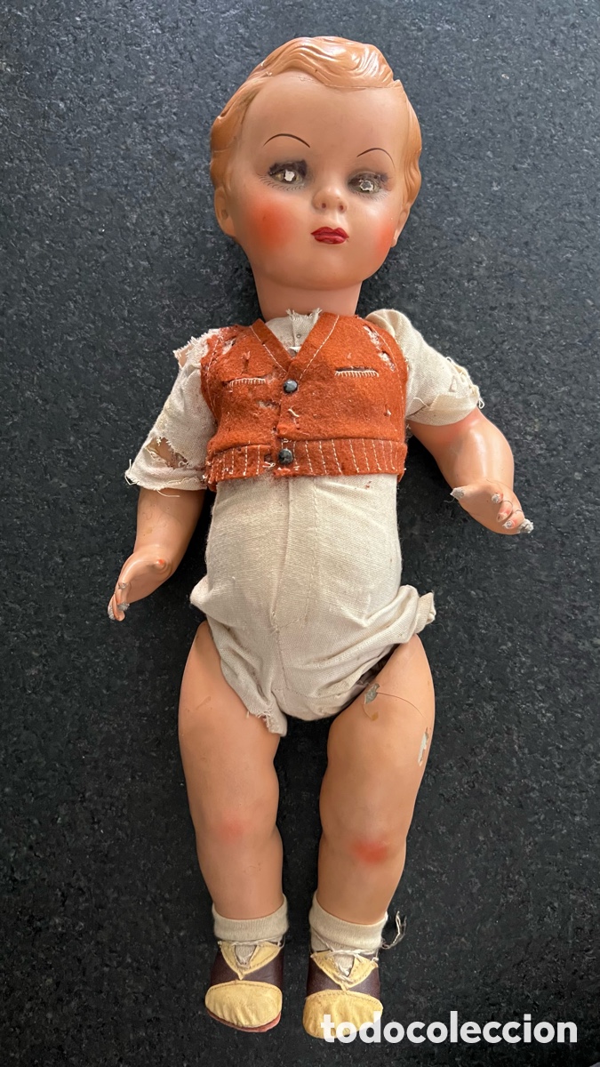 Mu&ntilde;eca espa&ntilde;ola clasica: PRECIOS MU&Ntilde;ECO ARTURITO CABEZA DE CERAMICA Y CUERPO DE CARTON PIEDRA 1930-1940