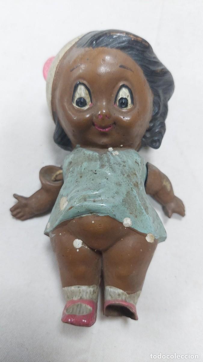 Mu&ntilde;eca espa&ntilde;ola clasica: Antigua mu&ntilde;eca negra de baquelita
