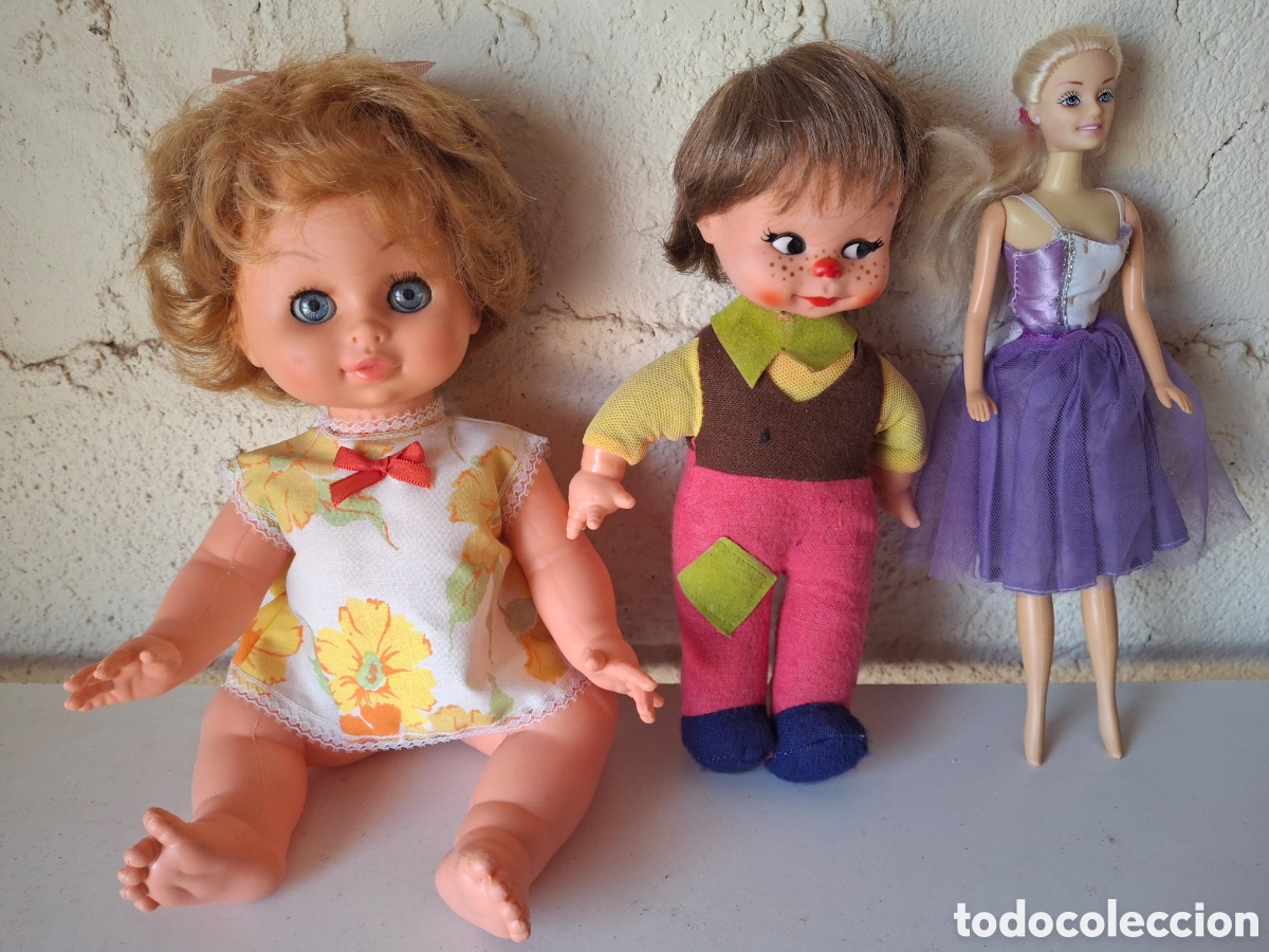 Classic Spanish Dolls: TRES MU&Ntilde;ECAS TOISE EL PAYASITO Y DOS QUE NO SE LA MARCA
