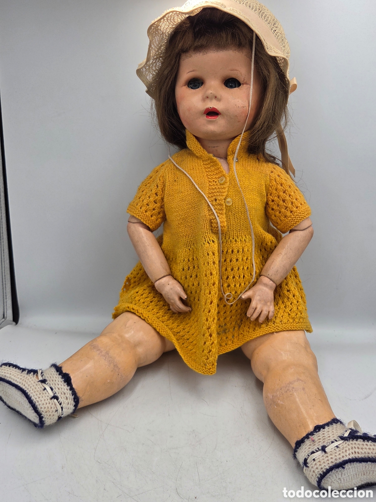 Mu&ntilde;eca espa&ntilde;ola clasica: MU&Ntilde;ECA A&Ntilde;OS 1930 en MADERA, COMPOSICI&Oacute;N Y CART&Oacute;N