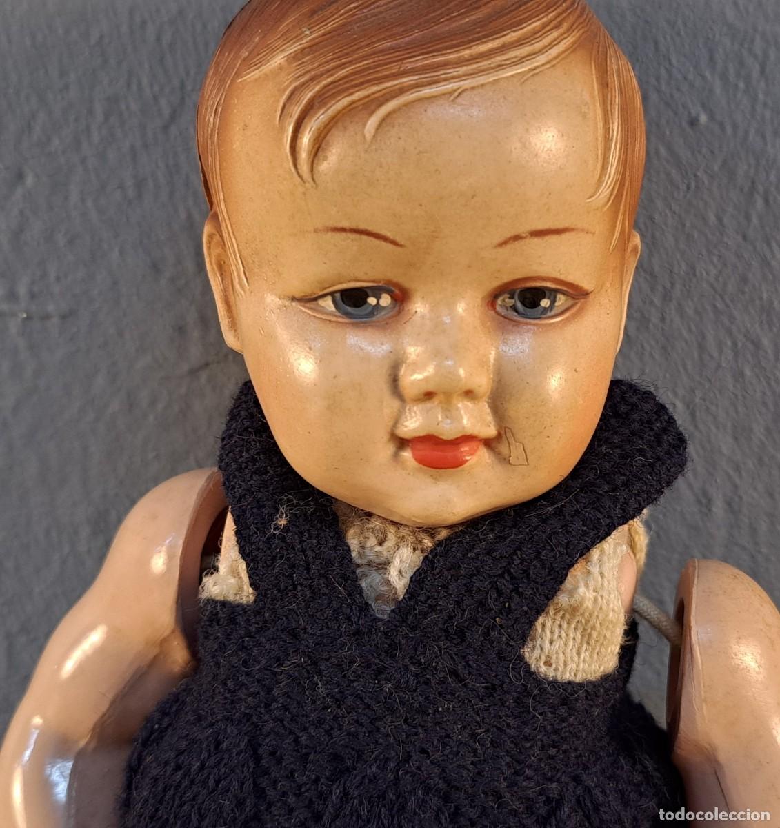 Mu&ntilde;eca espa&ntilde;ola clasica: Mu&ntilde;eco beb&eacute; de celuloide &middot; a&ntilde;os 50 &middot; 30 cm - Foto 2