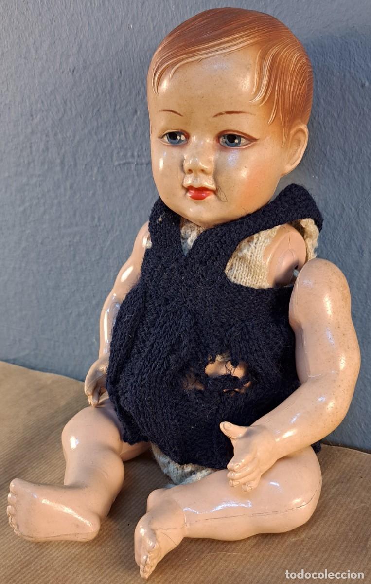 Mu&ntilde;eca espa&ntilde;ola clasica: Mu&ntilde;eco beb&eacute; de celuloide &middot; a&ntilde;os 50 &middot; 30 cm - Foto 3