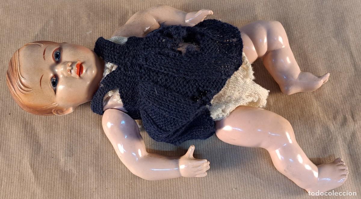 Mu&ntilde;eca espa&ntilde;ola clasica: Mu&ntilde;eco beb&eacute; de celuloide &middot; a&ntilde;os 50 &middot; 30 cm - Foto 8