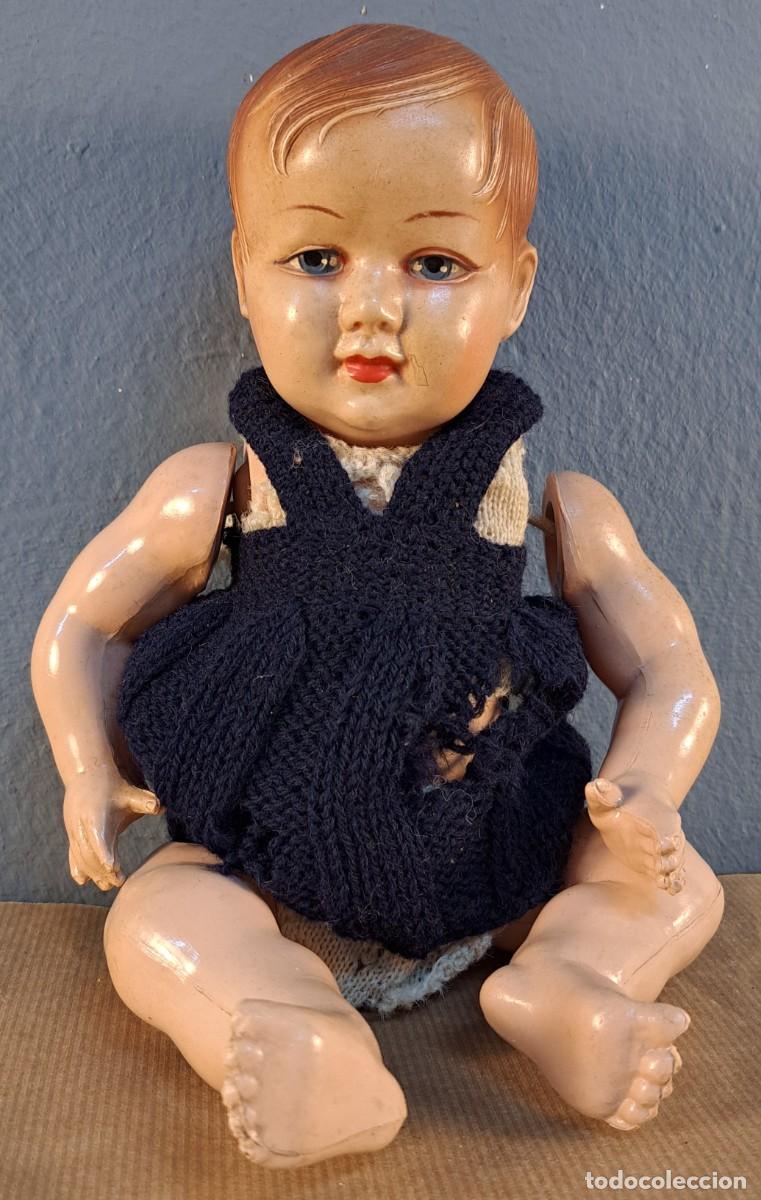 Mu&ntilde;eca espa&ntilde;ola clasica: Mu&ntilde;eco beb&eacute; de celuloide &middot; a&ntilde;os 50 &middot; 30 cm - Foto 11