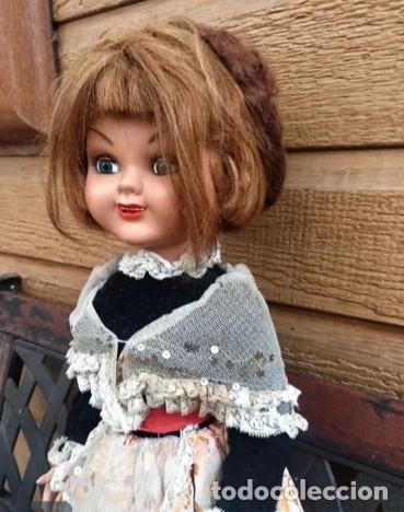 Mu&ntilde;eca espa&ntilde;ola clasica: Mu&ntilde;eca antigua tipo Pierina o Guendolina traje regional 63 cm