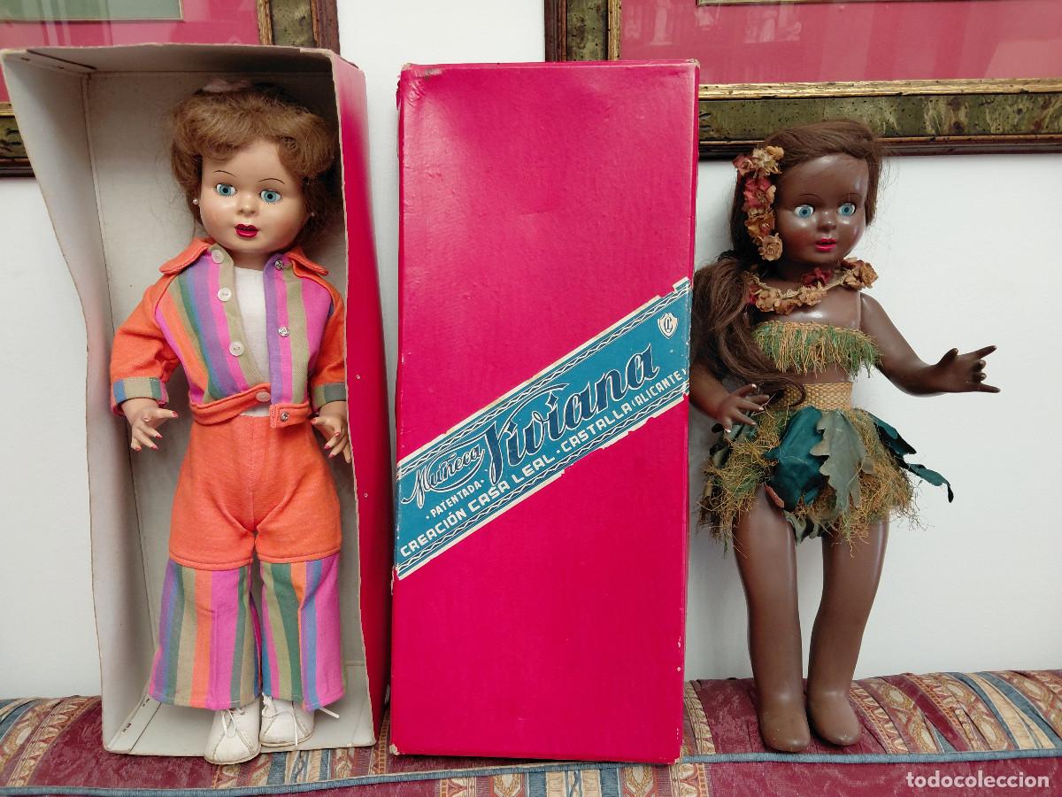 Mu&ntilde;eca espa&ntilde;ola clasica: mu&ntilde;eca viviana blanca en caja y negrita con etiqueta
