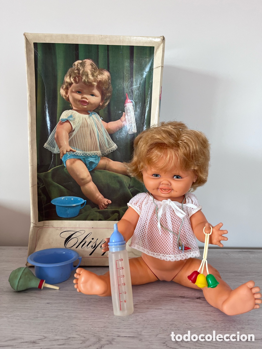 Mu&ntilde;eca espa&ntilde;ola clasica: Mu&ntilde;eco chispipi ICSA 1965 en caja
