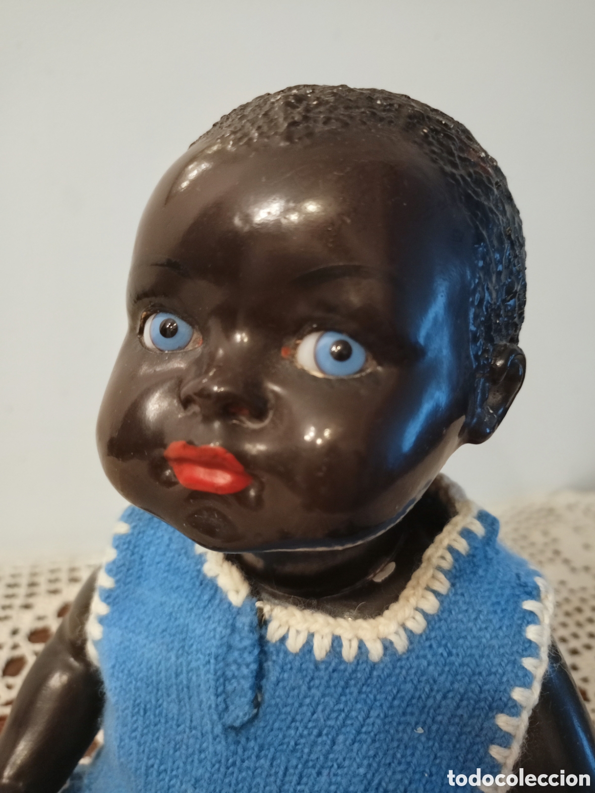 Mu&ntilde;eca espa&ntilde;ola clasica: Antiguo bebe de Olot - Foto 1