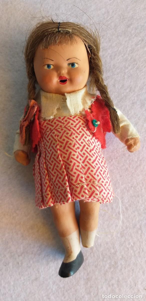 Mu&ntilde;eca espa&ntilde;ola clasica: ANTIGUA MU&Ntilde;ECA DE TERRACOTA VESTIDO ORIGINAL A&Ntilde;OS 50 PARA RESTAURAR