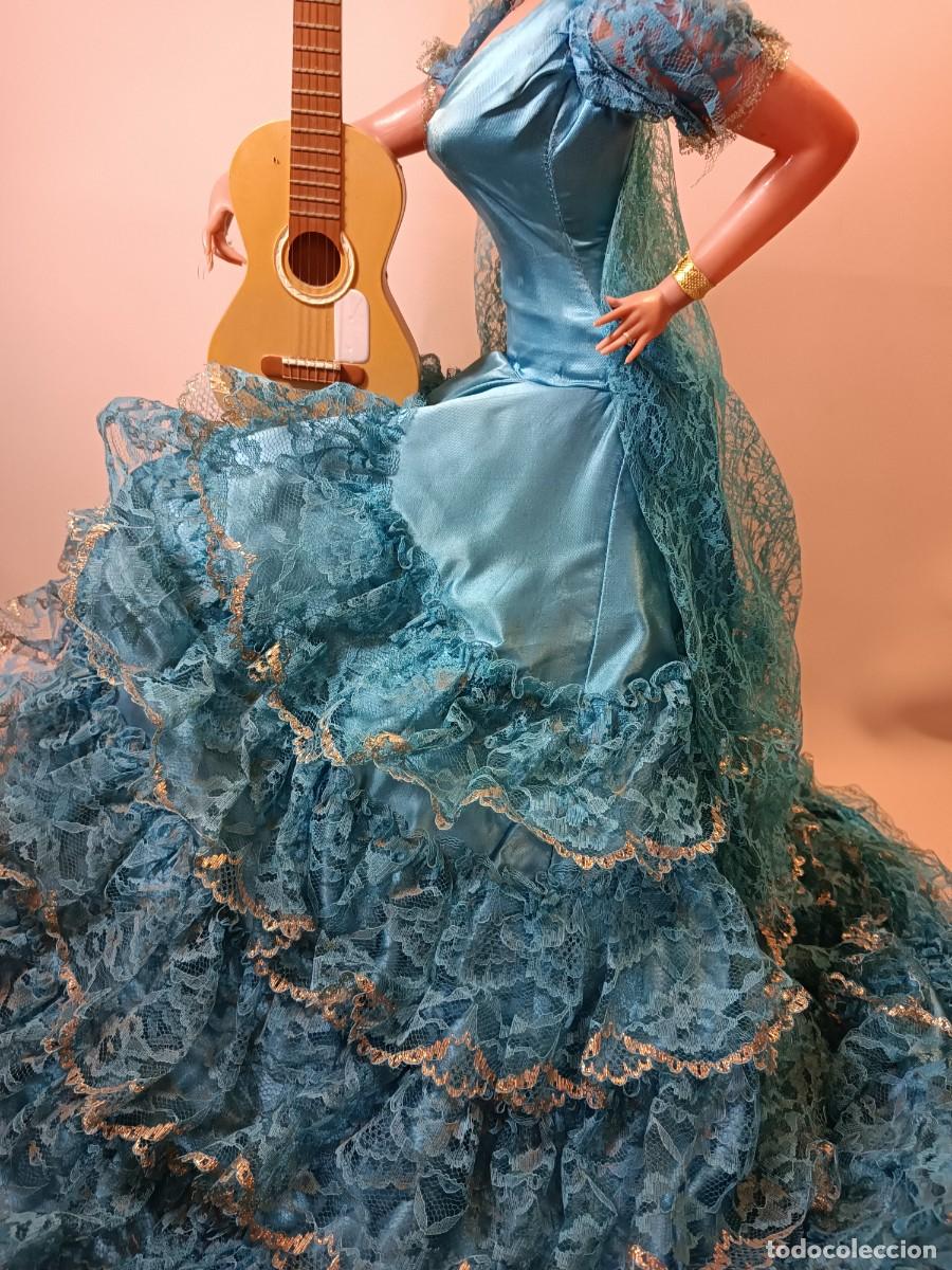 Mu&ntilde;eca espa&ntilde;ola clasica: Mu&ntilde;eca antigua Gitana de Marin de 68 cm, como nueva - Foto 3