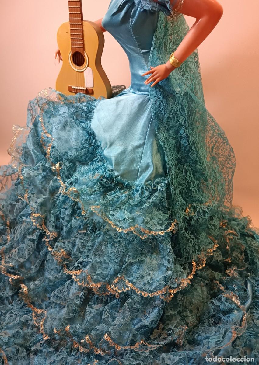 Mu&ntilde;eca espa&ntilde;ola clasica: Mu&ntilde;eca antigua Gitana de Marin de 68 cm, como nueva - Foto 5