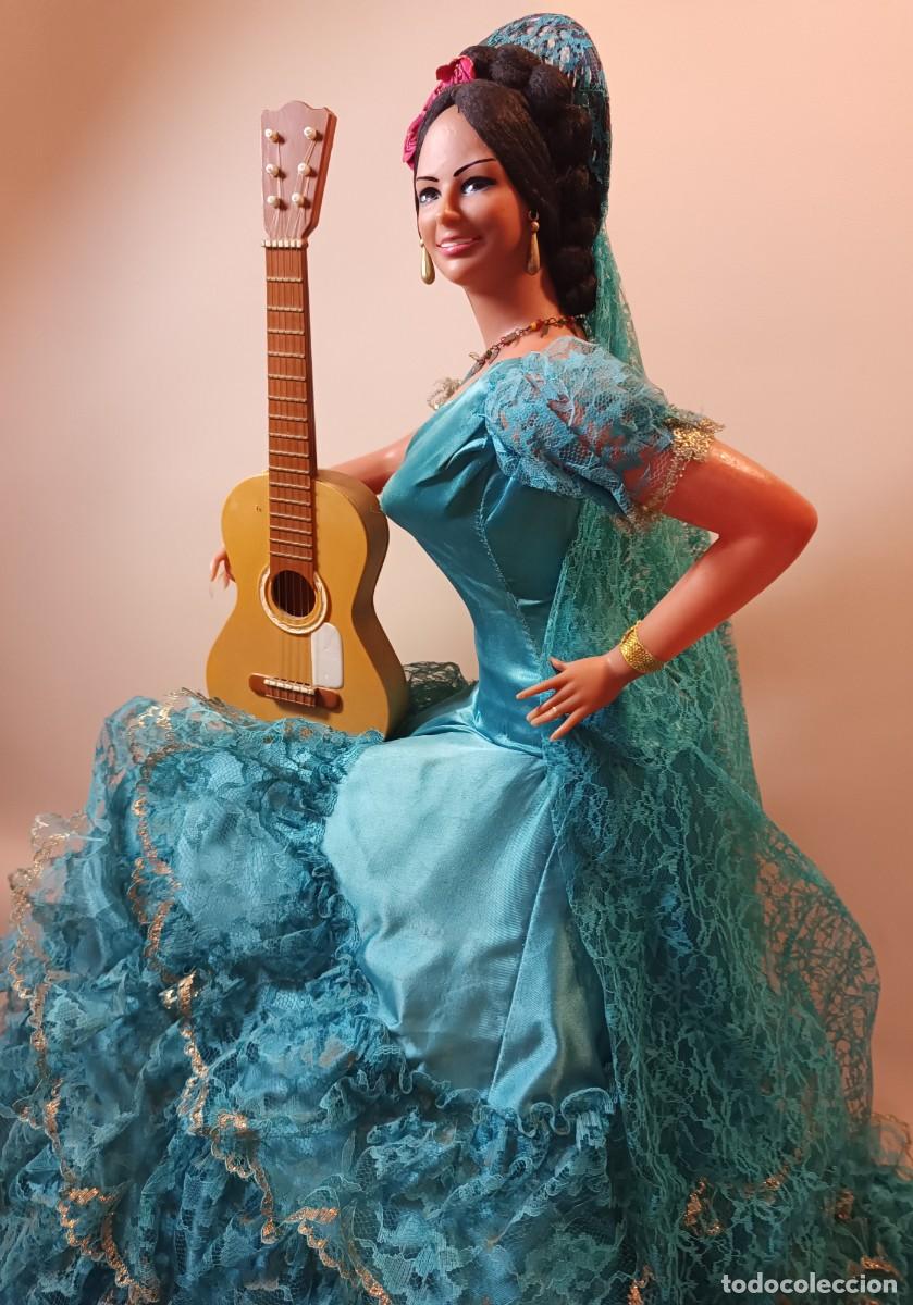 Mu&ntilde;eca espa&ntilde;ola clasica: Mu&ntilde;eca antigua Gitana de Marin de 68 cm, como nueva - Foto 6