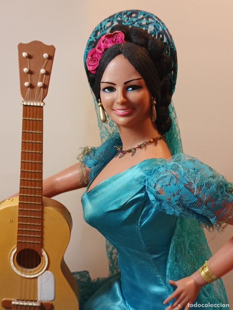 Mu&ntilde;eca espa&ntilde;ola clasica: Mu&ntilde;eca antigua Gitana de Marin de 68 cm, como nueva - Foto 9
