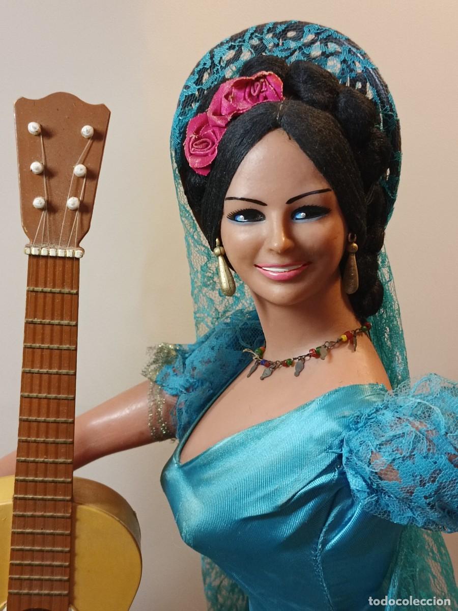 Mu&ntilde;eca espa&ntilde;ola clasica: Mu&ntilde;eca antigua Gitana de Marin de 68 cm, como nueva - Foto 10
