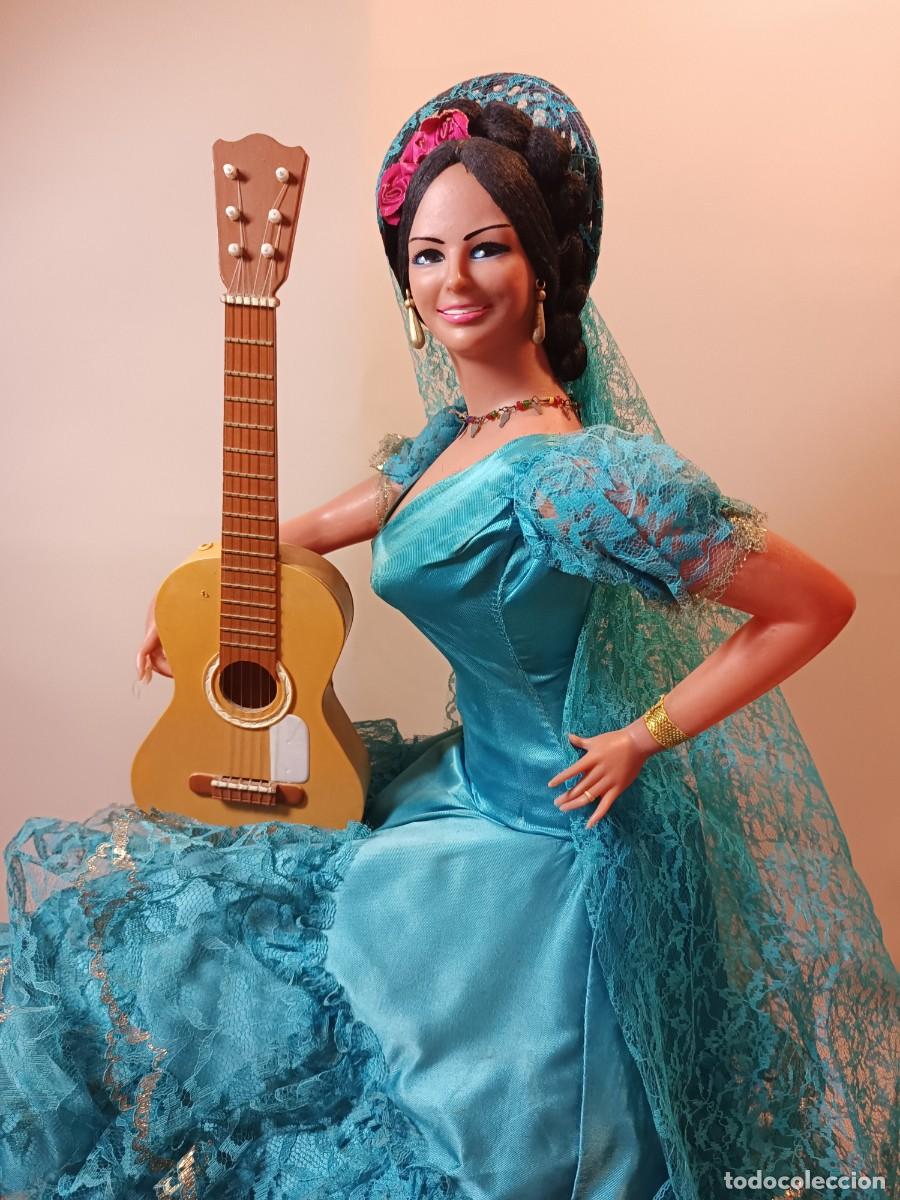 Mu&ntilde;eca espa&ntilde;ola clasica: Mu&ntilde;eca antigua Gitana de Marin de 68 cm, como nueva - Foto 21