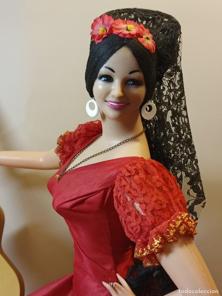 Mu&ntilde;eca espa&ntilde;ola clasica: Mu&ntilde;eca antigua Gitana de Marin de 68 cm, como nueva - Foto 7