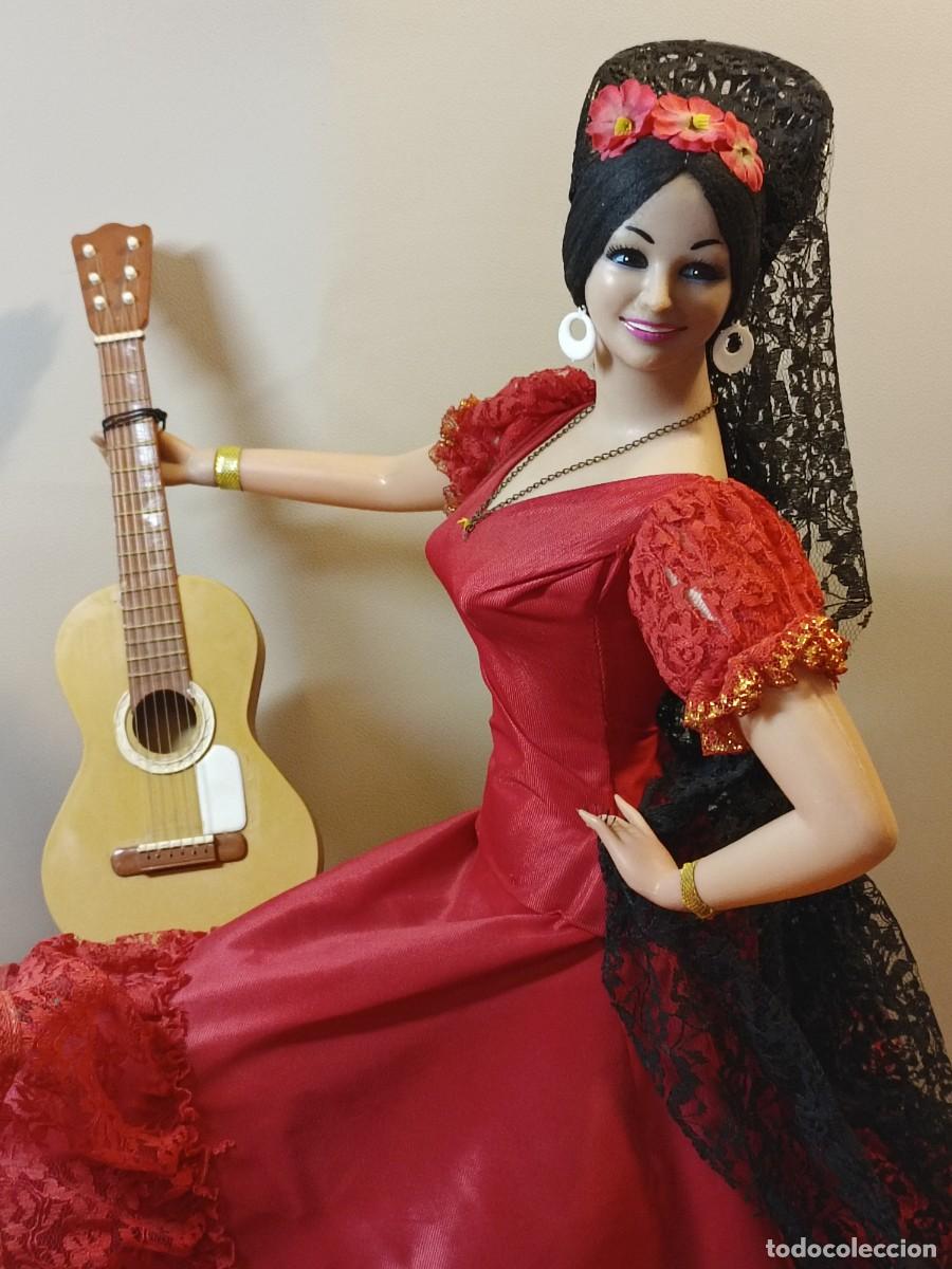 Mu&ntilde;eca espa&ntilde;ola clasica: Mu&ntilde;eca antigua Gitana de Marin de 68 cm, como nueva - Foto 8