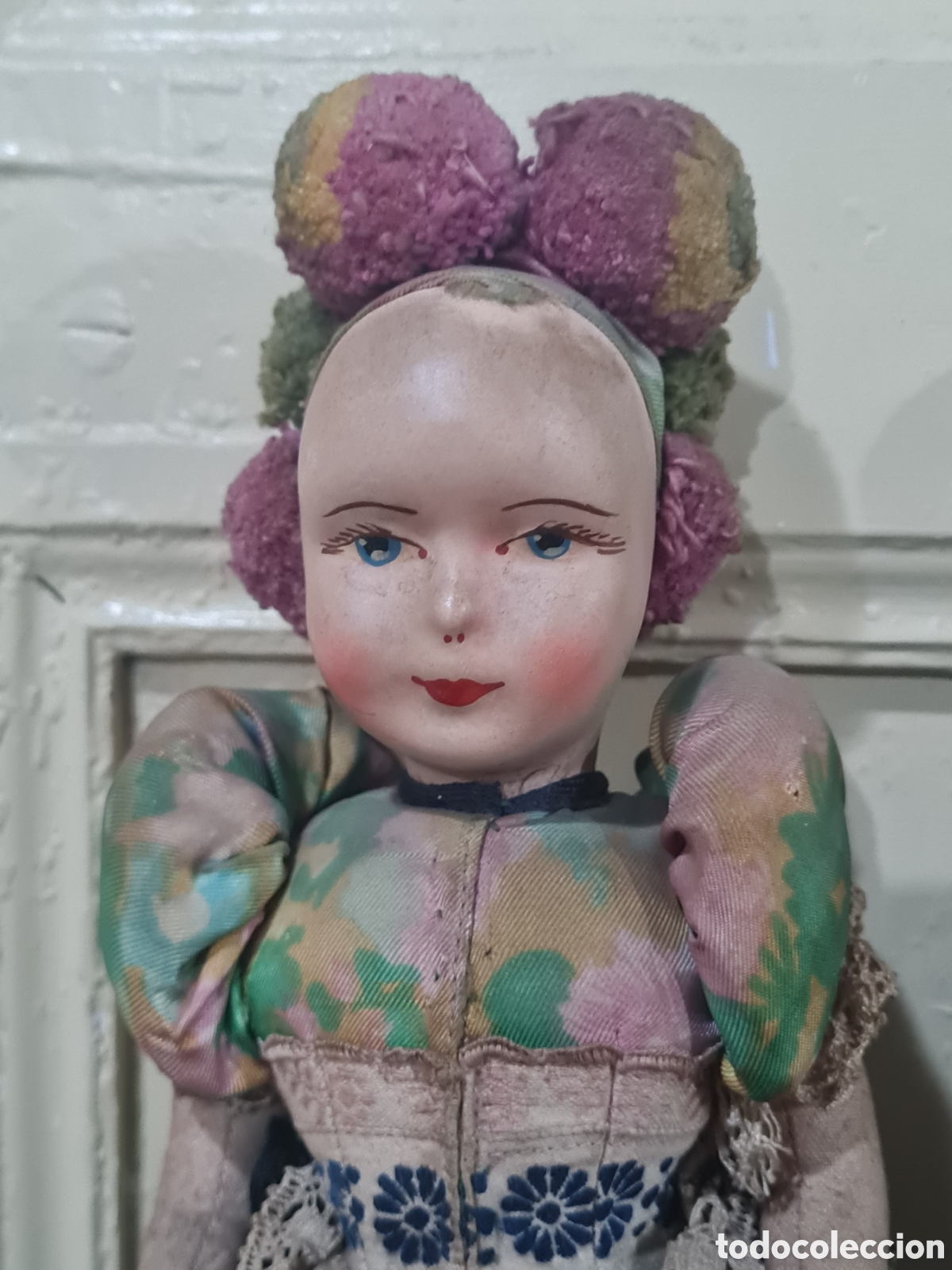 Mu&ntilde;eca espa&ntilde;ola clasica: Antiguas mu&ntilde;ecas de trapo y cara celuloide - Foto 3