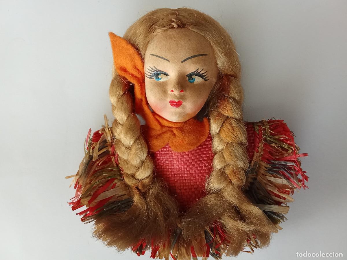 Mu&ntilde;eca espa&ntilde;ola clasica: Mu&ntilde;eca carita de melocot&oacute;n para colgar a&ntilde;os 40