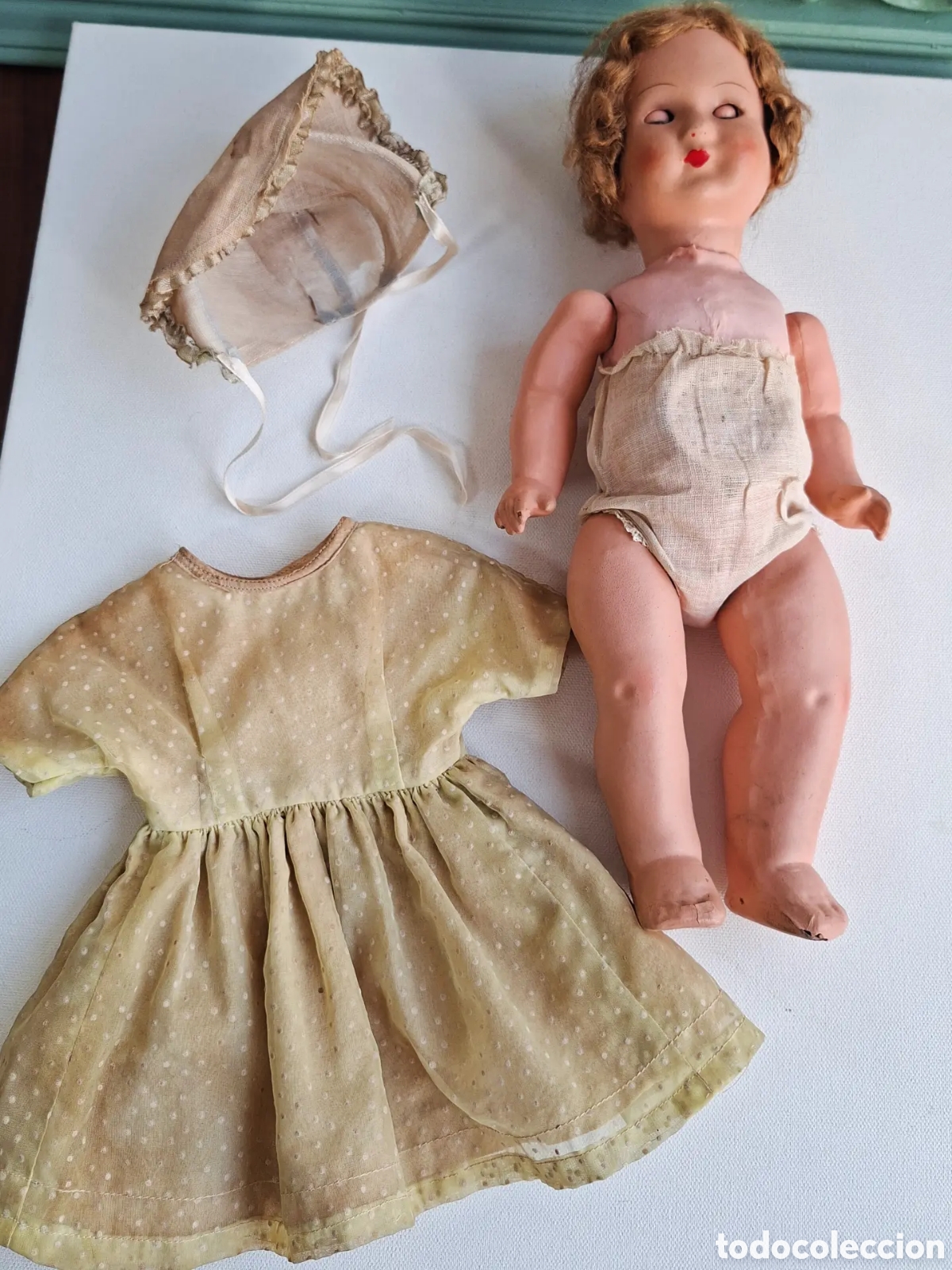 Mu&ntilde;eca espa&ntilde;ola clasica: Mu&ntilde;eca HJ A&ntilde;os 30 Articulada y Ojos Durmientes