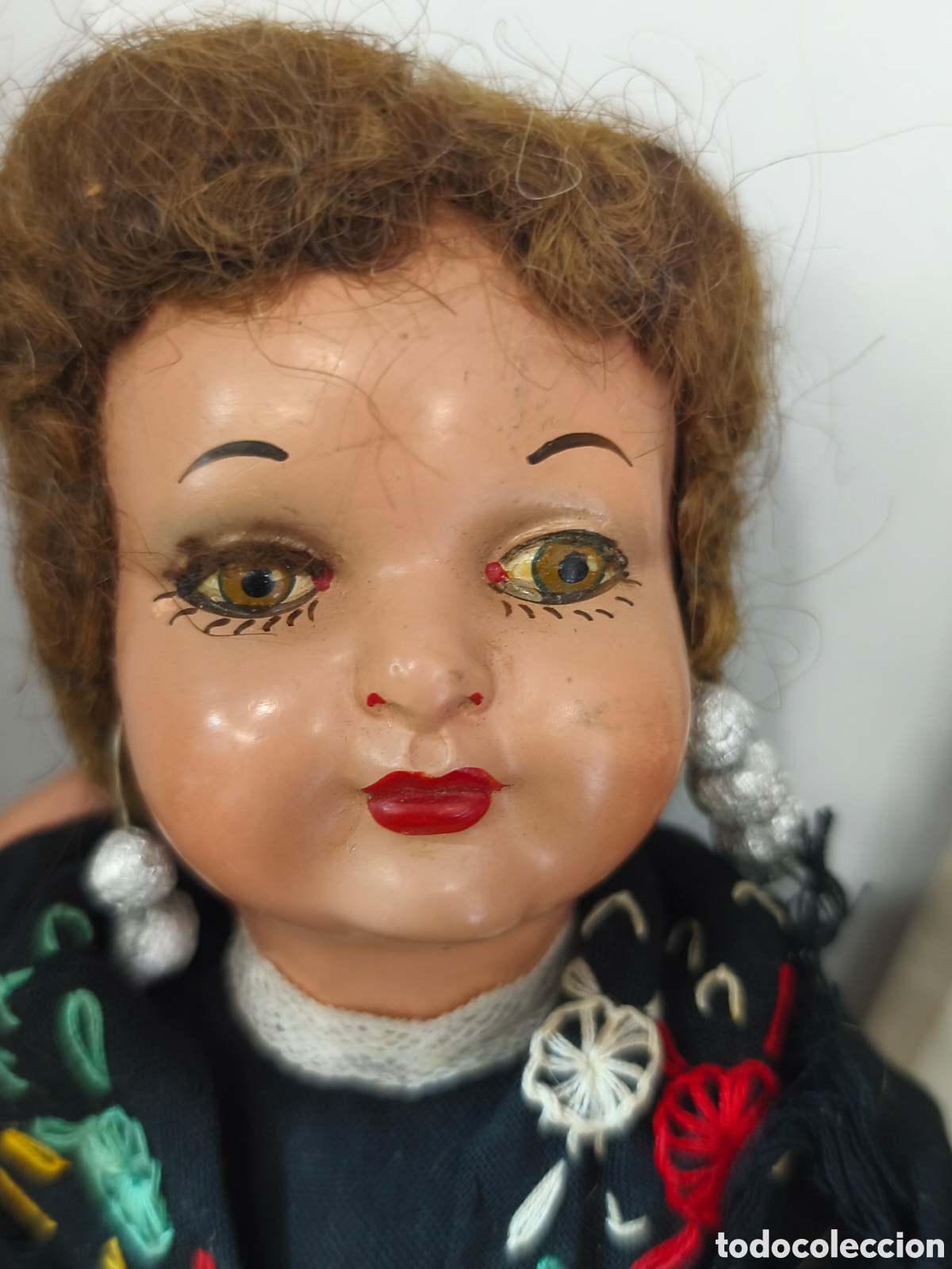 Mu&ntilde;eca espa&ntilde;ola clasica: Antigua mu&ntilde;eca de composici&oacute;n 32cm - Foto 6