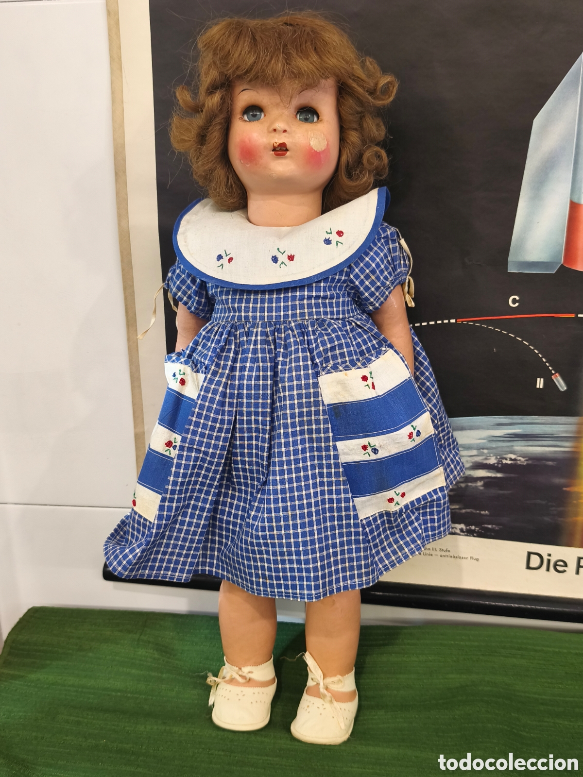 Classic Spanish Dolls: Antigua mu&ntilde;eca, composici&oacute;n Andadora 50cm