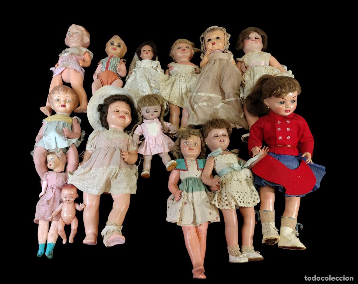 Mu&ntilde;eca espa&ntilde;ola clasica: GRAN COLECCI&Oacute;N DE MU&Ntilde;ECAS VARIADAS (14). CELULOIDE, PL&Aacute;STICO Y COMPOSICI&Oacute;N. EUROPA. PRINC. SIGLO XX