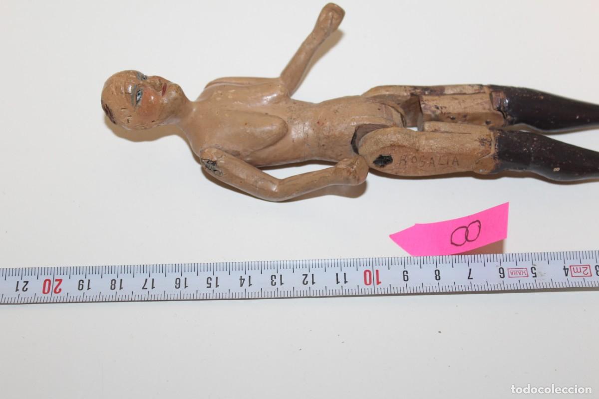 Mu&ntilde;eca espa&ntilde;ola clasica: ANTIGUA MU&Ntilde;ECA DE MADERA ARTICULADA - Foto 7